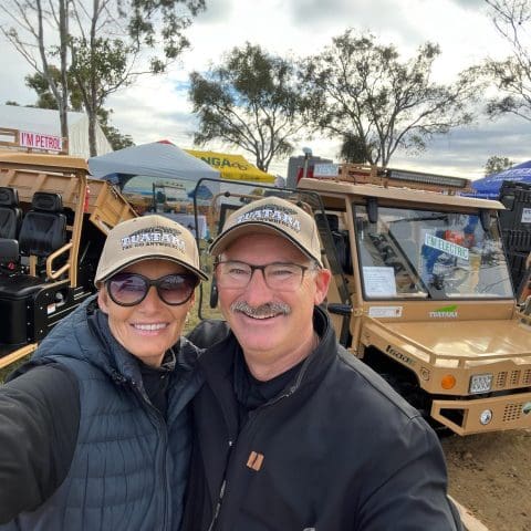 Andi And Craig at Primex with the 2023 New Model 1000EFI & all new electric ATV UTV